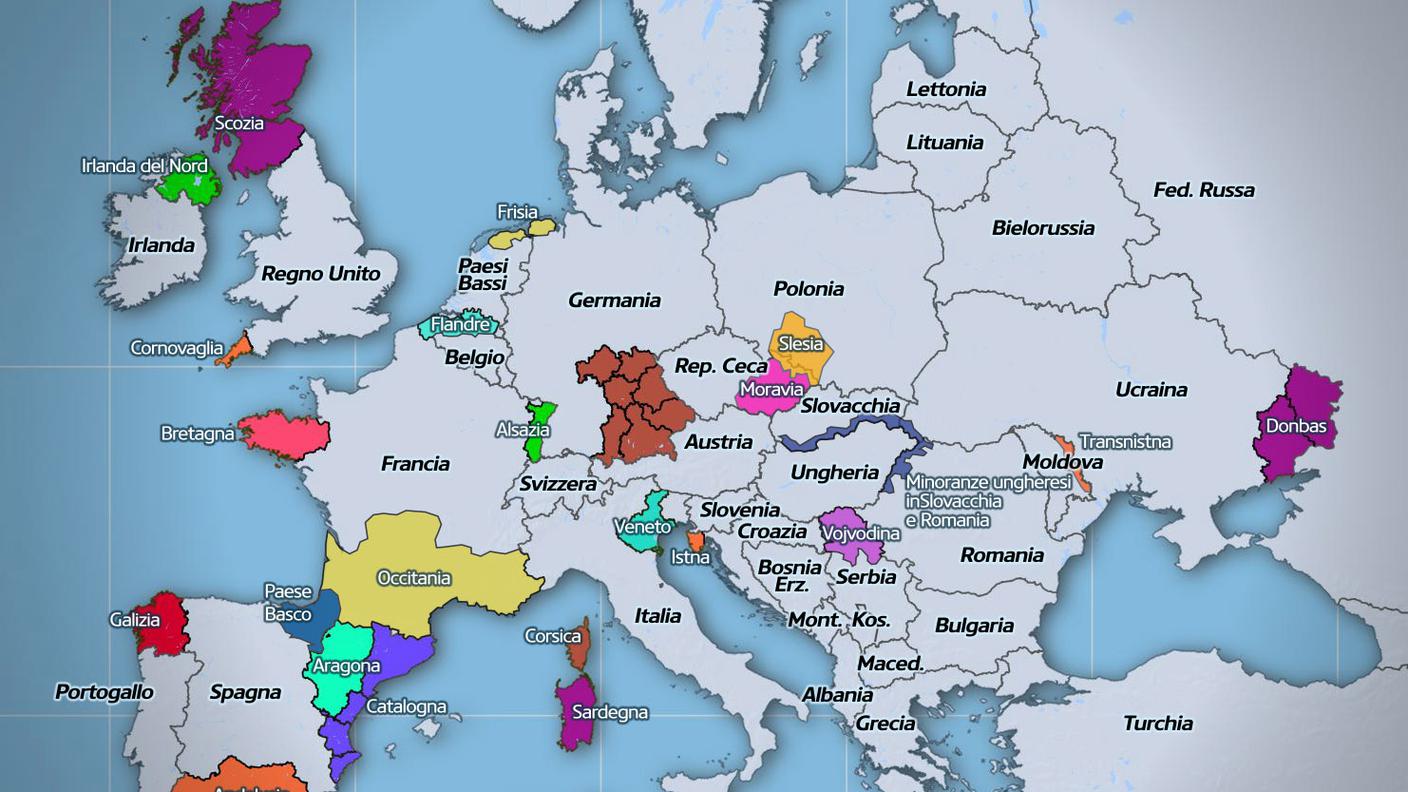 Le regioni indipendentiste d'Europa