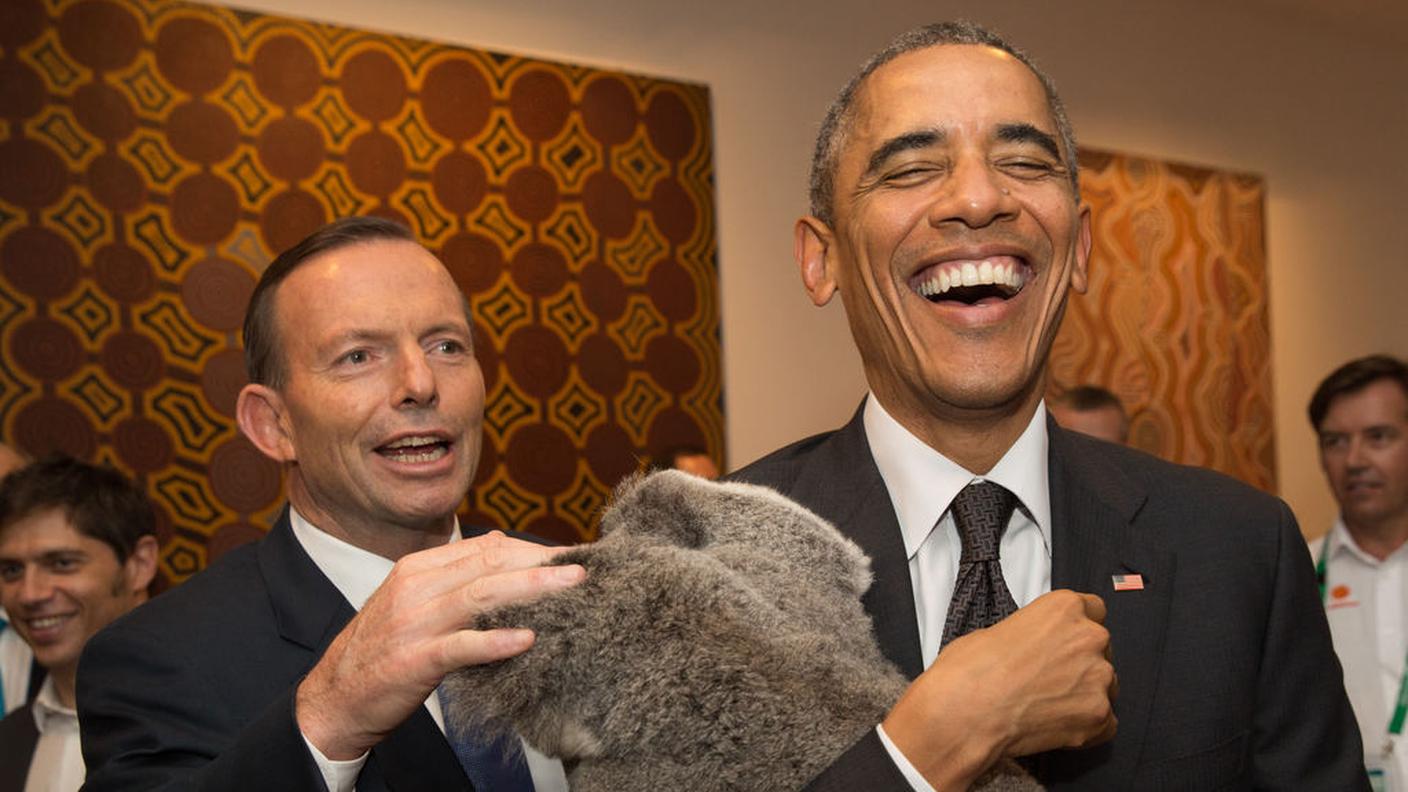 Tony Abbott, premier australiano e Barack Obama, presidente degli Stati Uniti