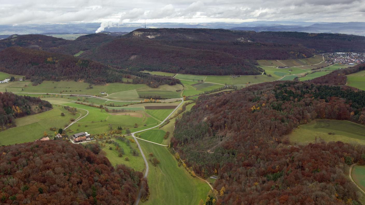La regione denominata Giura Est, con il Bözberg, in Argovia: anche per scorie altamente radioattive