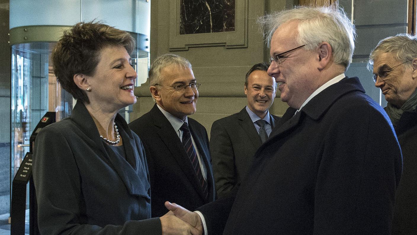 All'interno di Palazzo federale con Simonetta Sommaruga