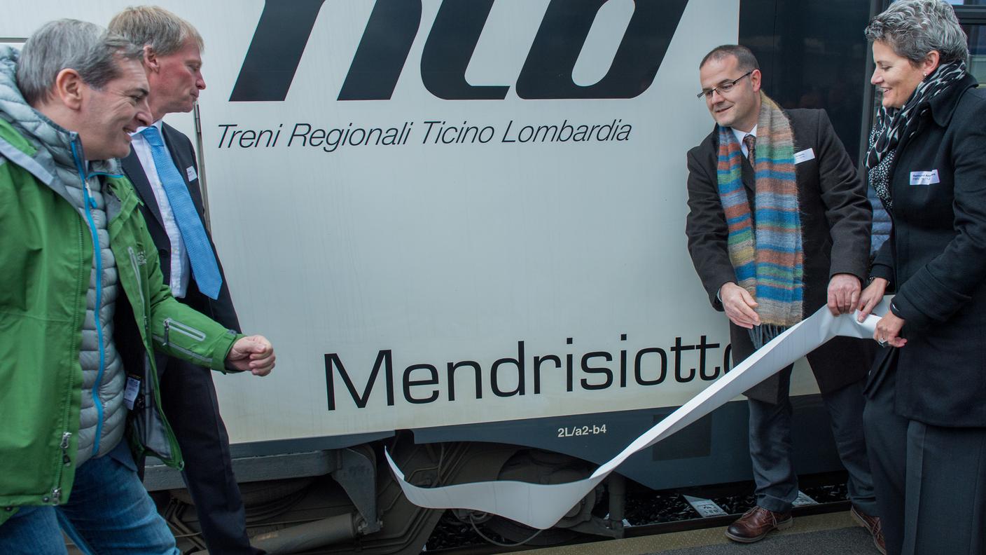 Inaugurato anche il nuovo treno FLIRT intitolato al Mendrisiotto
