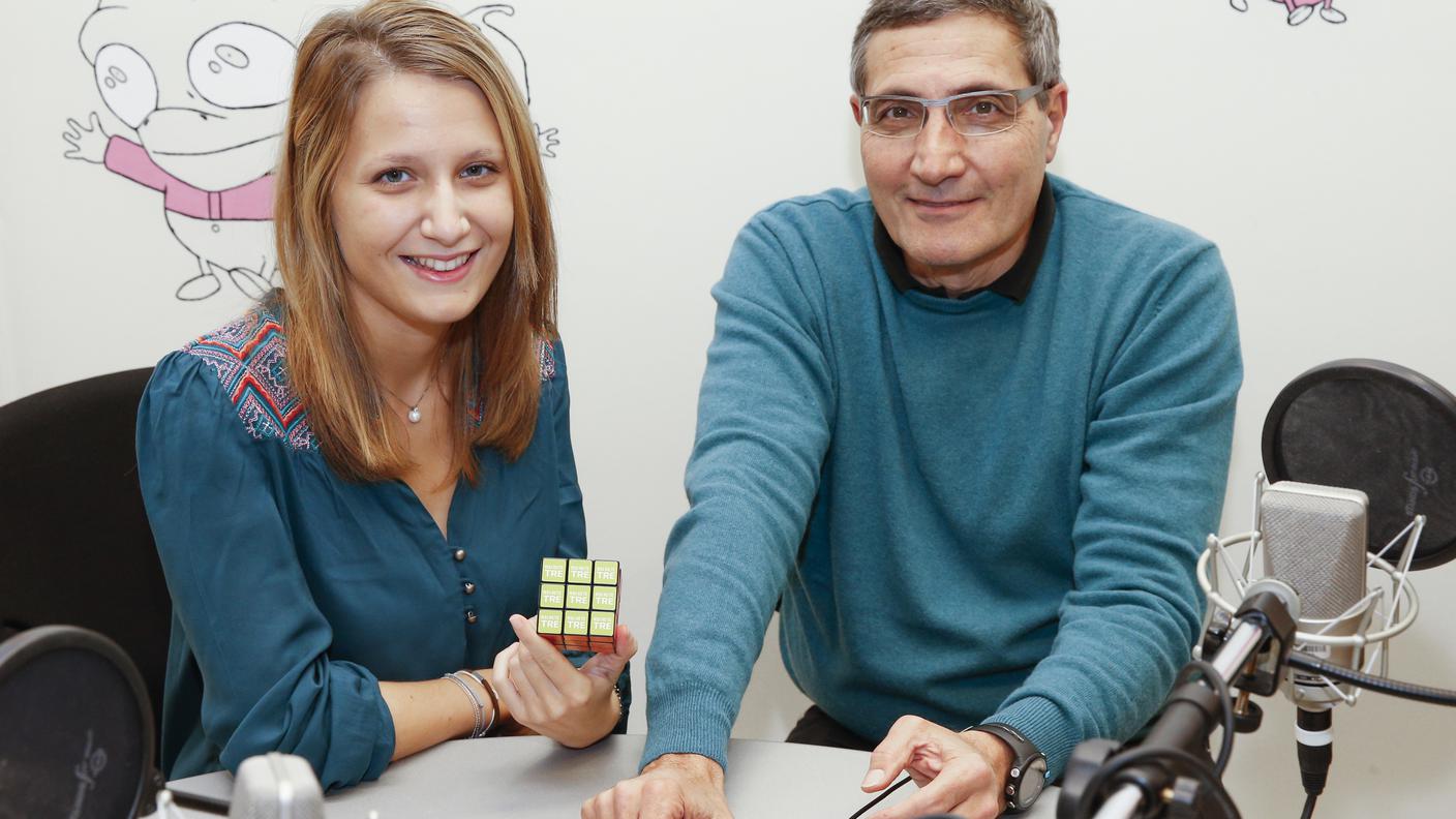 La vincitrice Ilaria Biasci e il Direttore RSI Maurizio Canetta