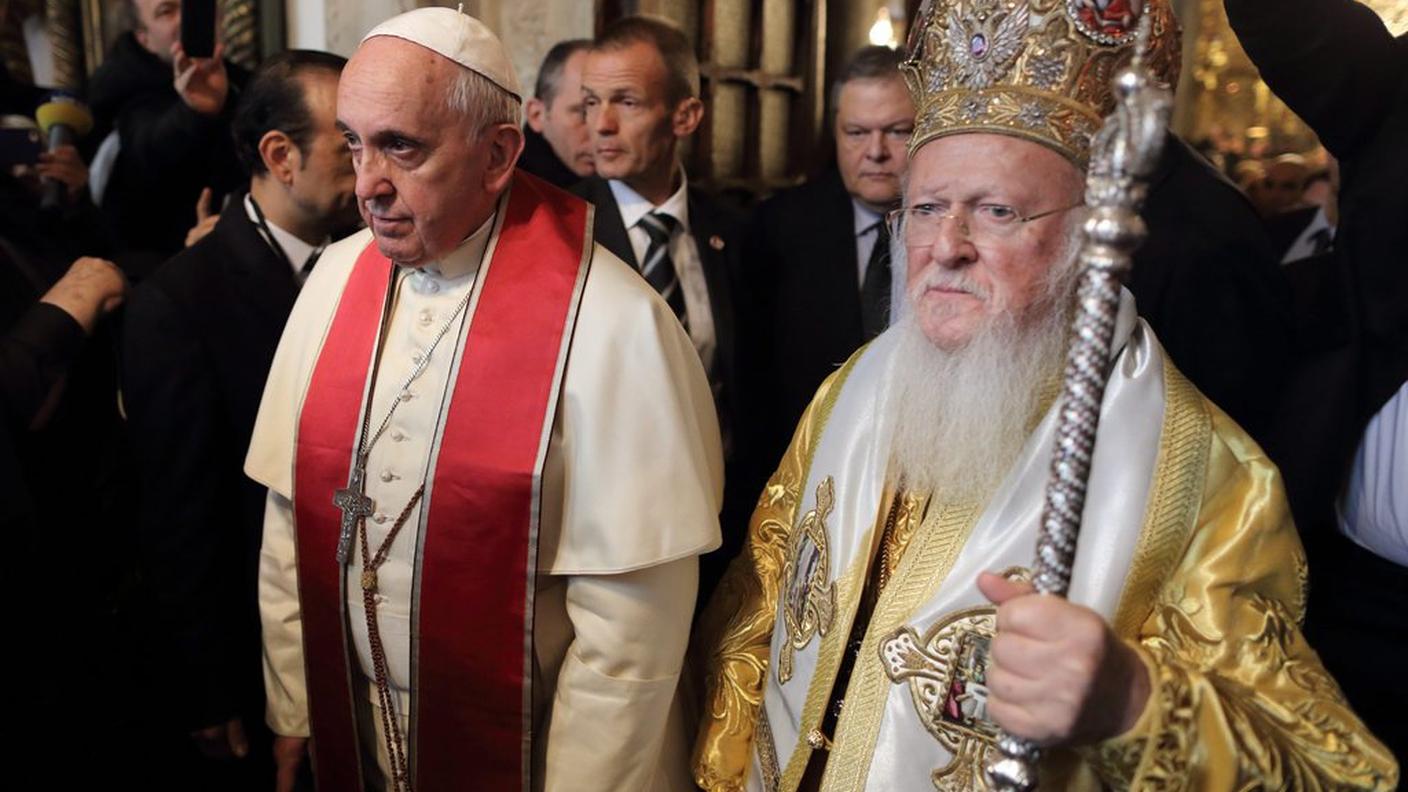 Il Papa insieme a Bartolomeo I