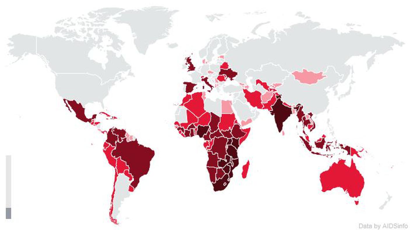 Consulta la cartina interattiva su www.unaids.org/en/dataanalysis/datatools/aidsinfo/