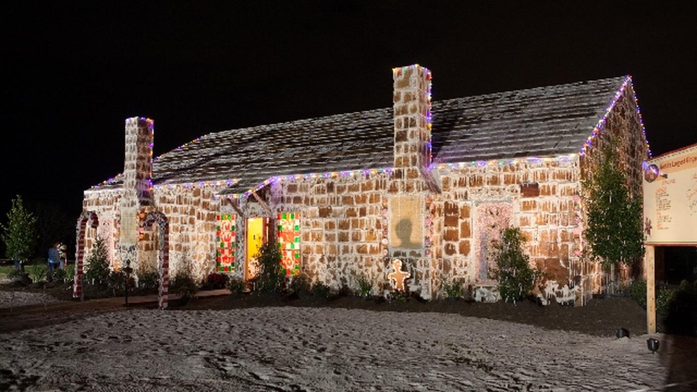 Una casa di pan di zenzero fu creata pure in Texas nel 2013