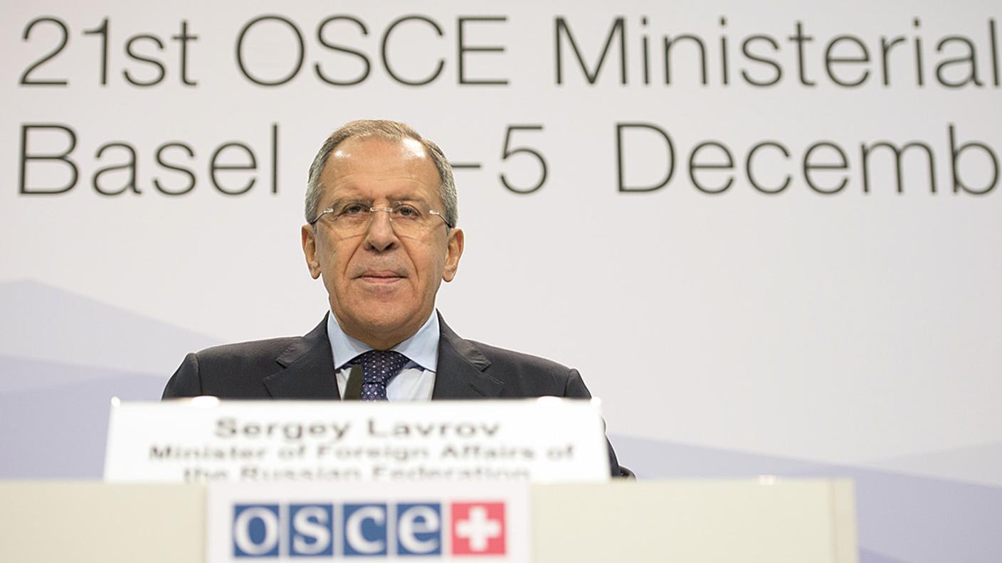 La conferenza stampa del capo della diplomazia russa, Serghei Lavrov