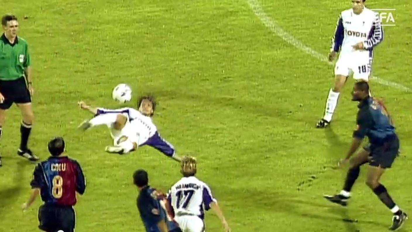 La rovesciata-gioiello in Fiorentina-Barcellona