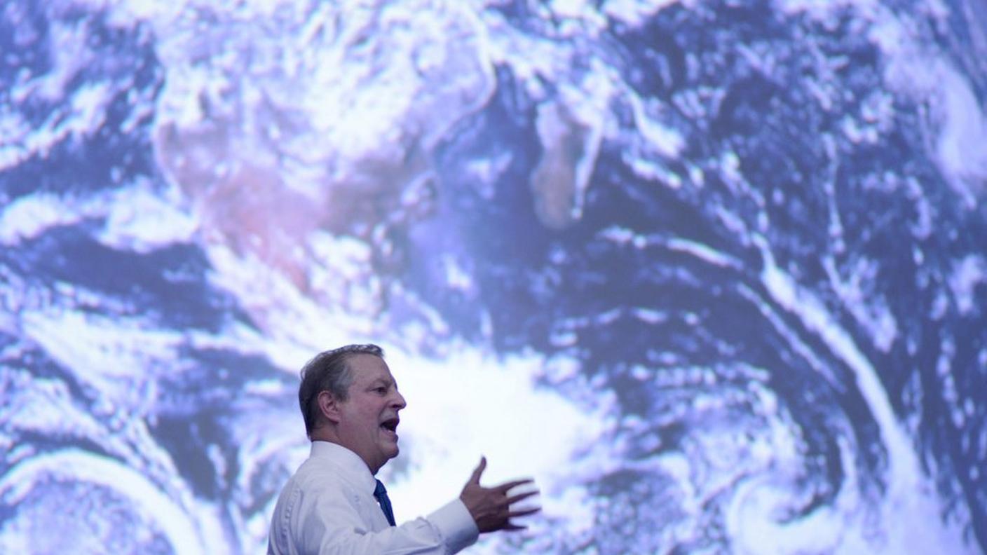 L'ex vice presidente USA Al Gore interviene al vertice
