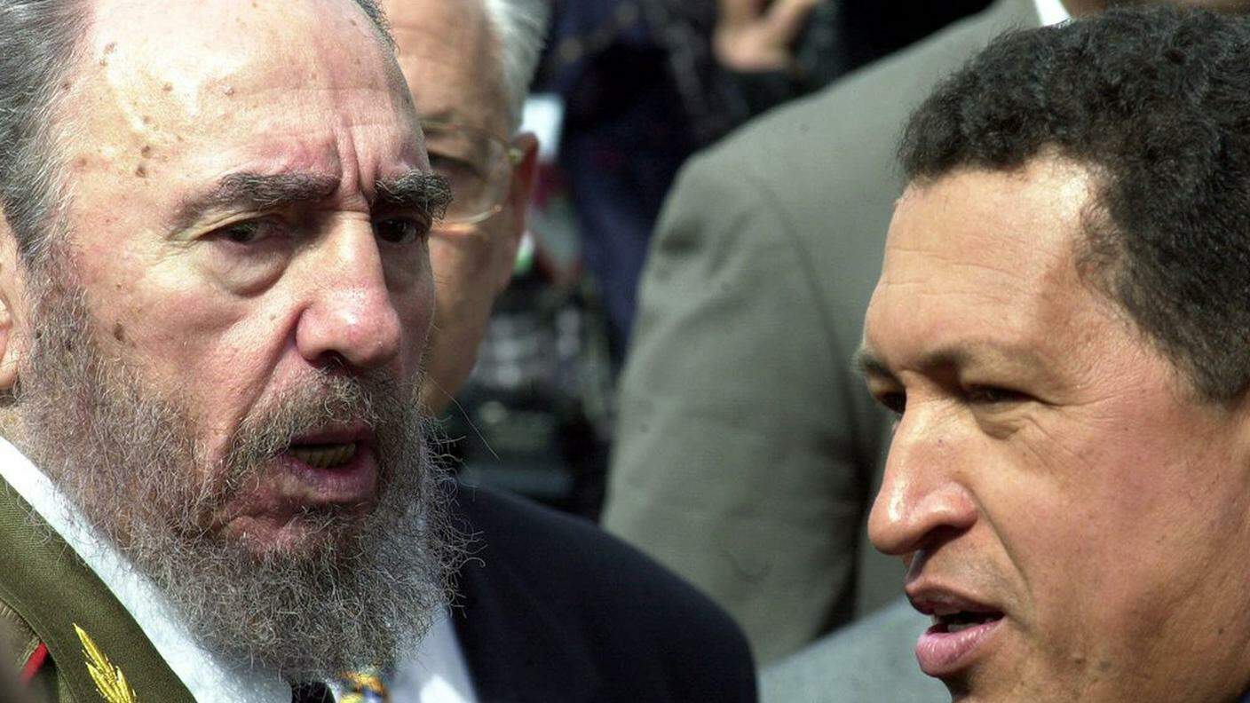 Con Hugo Chavez, ottobre 2000