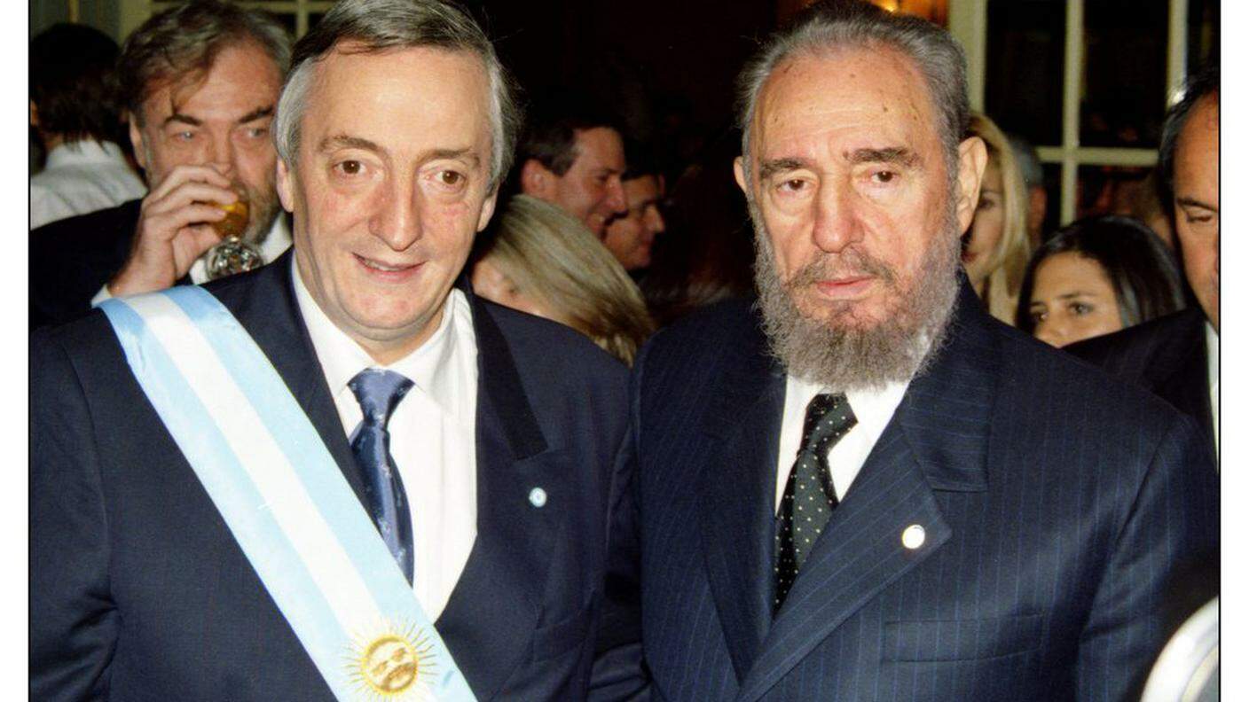 Con l'ex presidente argentino Nestor Kirchner, maggio 2003