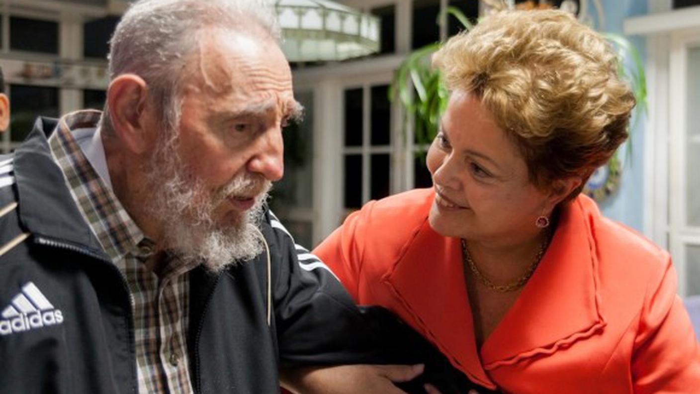 Con la presidente del Brasile Dilma Rousseff, gennaio 2014