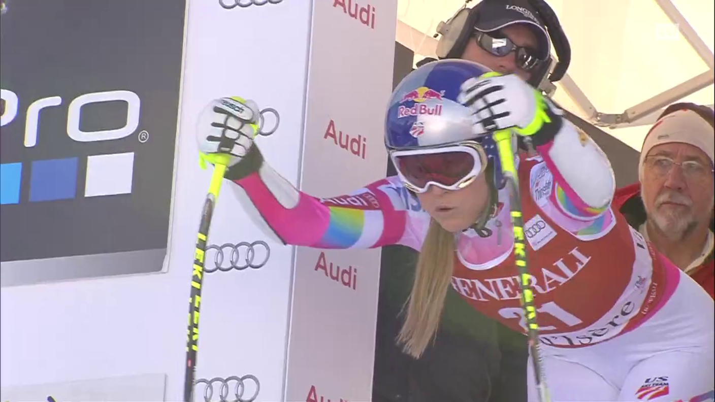 Super G di Val d'Isère, la caduta di Lindsey Vonn (21.12.2014)