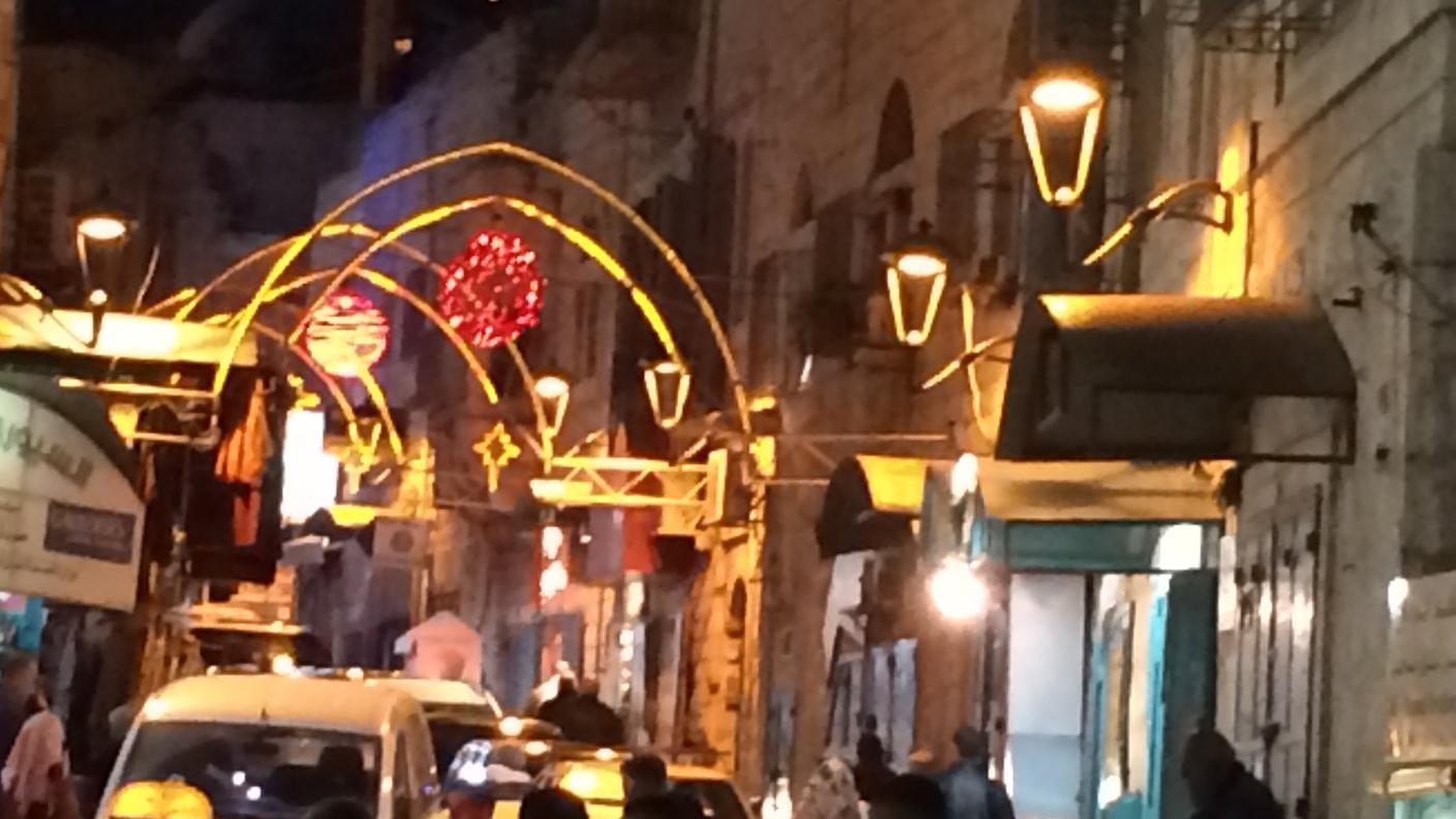 Betlemme decorata per le feste