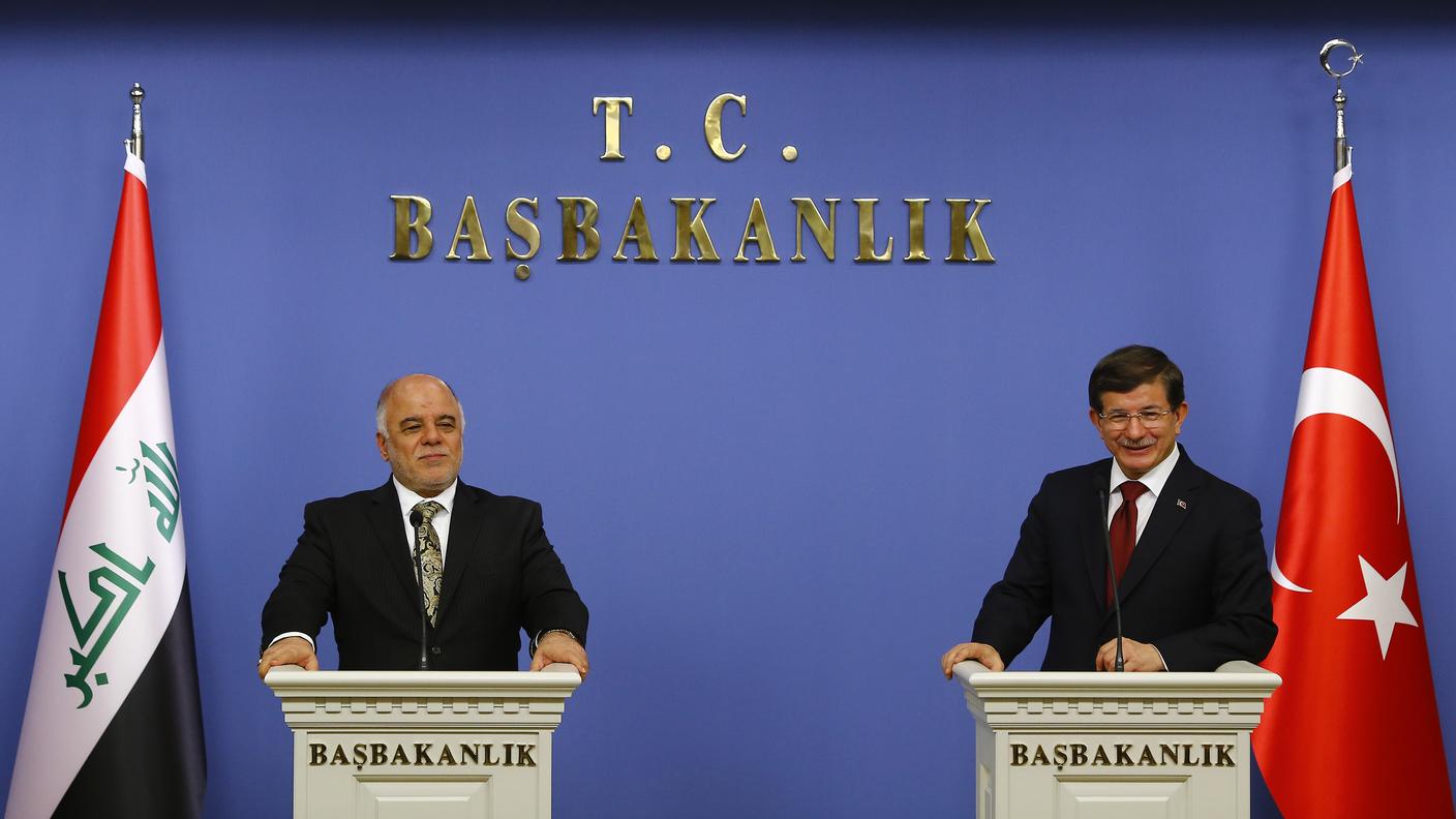 Al-Abadi per Baghdad e Davutoglu per Ankara hanno sancito l'unione contro l'IS