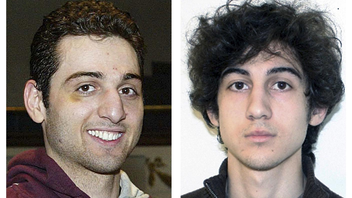 Tamerlan Tsarnaev, ucciso quattro giorni dopo l'attentato, e suo fratello Djokhar, solo imputato in aula