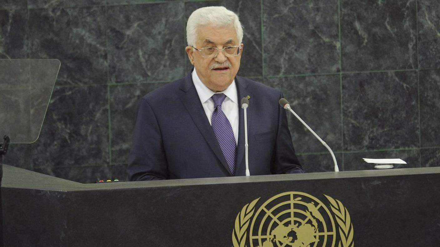 Mahmud Abbas durante il suo intervento all'ONU nel 2013