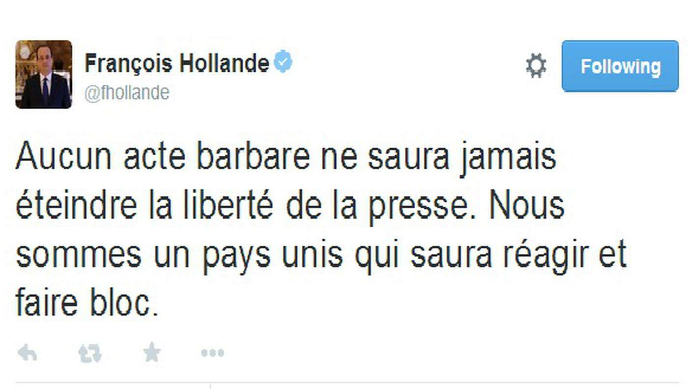Il primo tweet di François Hollande