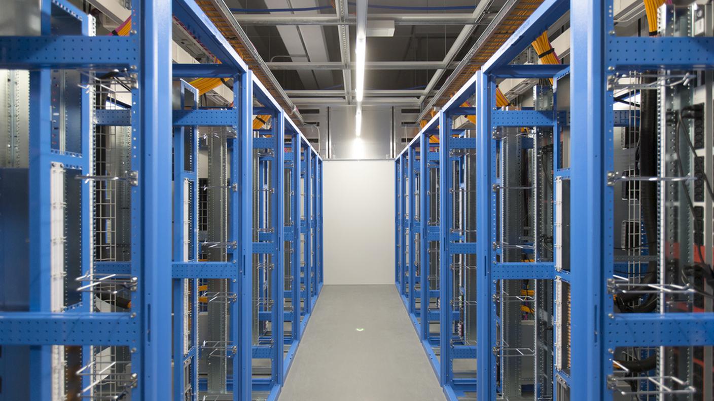 Un interno del centro di calcolo della Swisscom a Berna