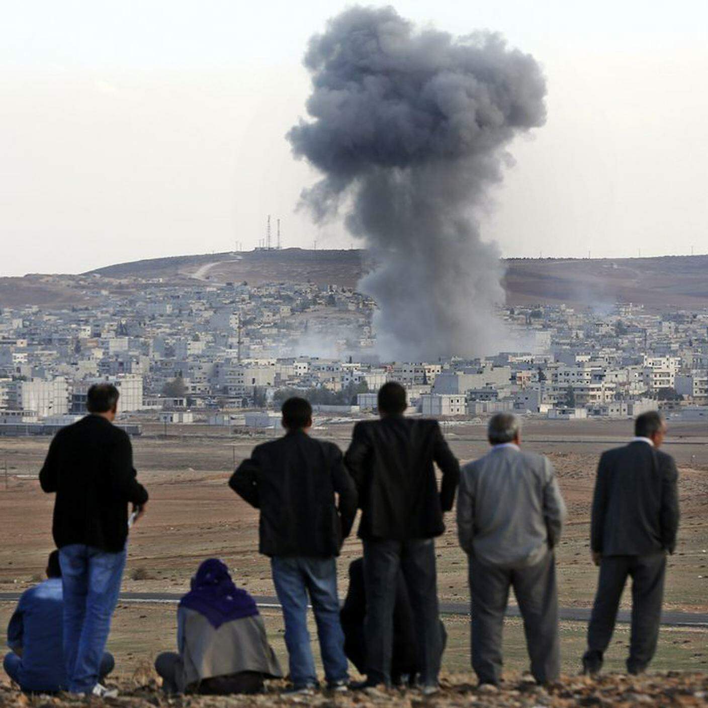 Abitanti di Kobane durante i combattimenti degli ultimi giorni