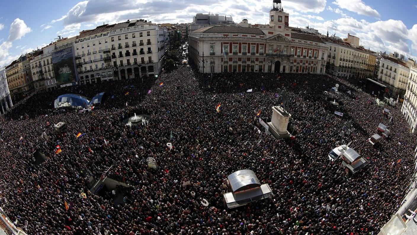 Gli anti-austerità scendono in piazza a Madrid