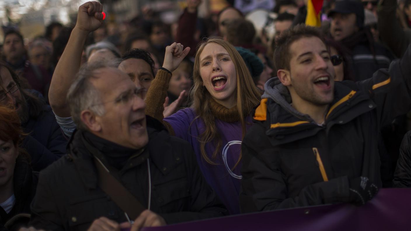 Gli anti-austerità scendono in piazza a Madrid