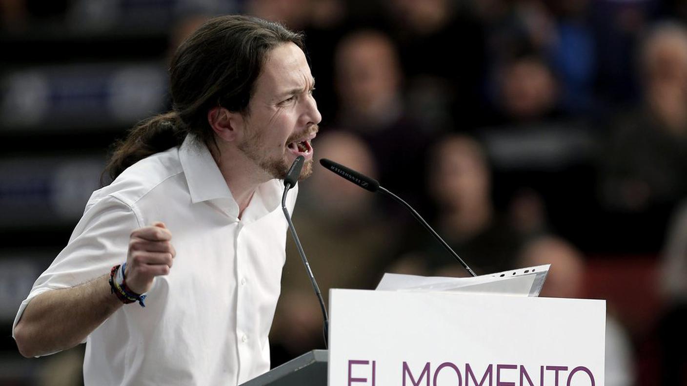 Iglesias durante un recente e affollato meeting a Valencia