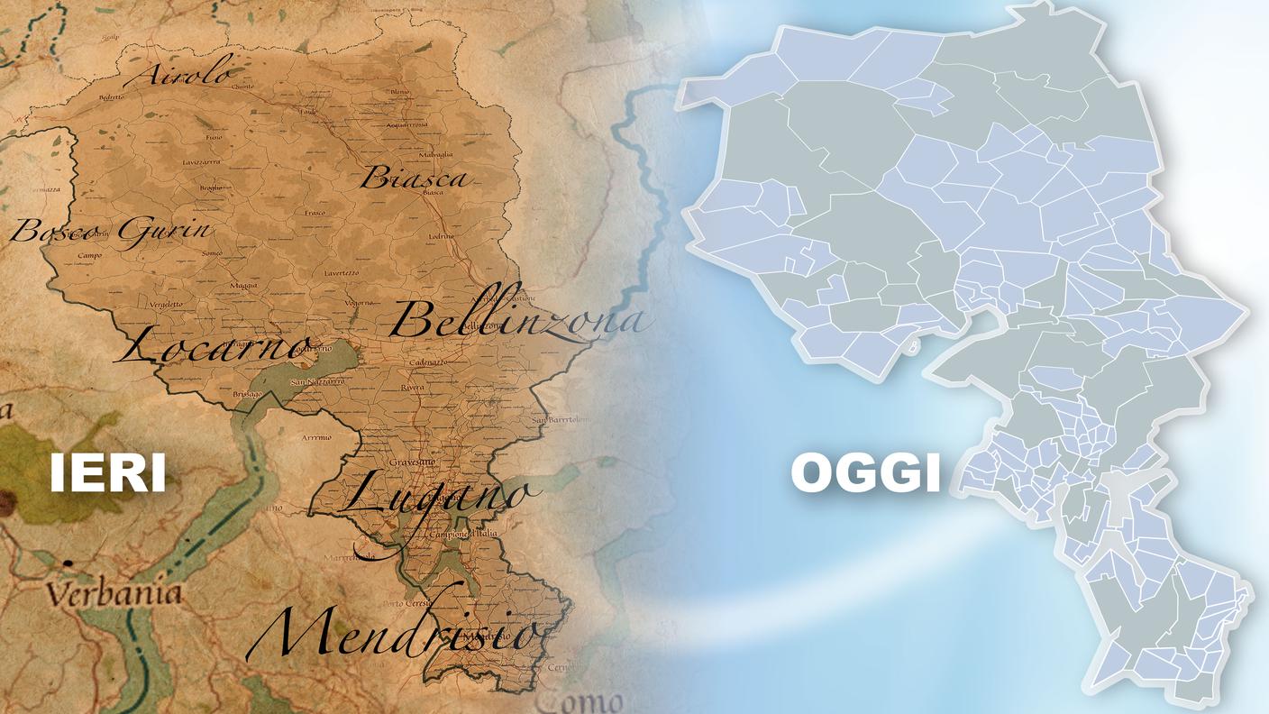 Evoluzione dei comuni ticinesi: da ieri a oggi, dopo tutte le aggregazioni