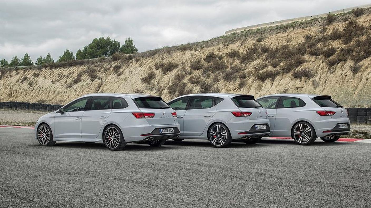 La famiiglia delle Seat Leon Cupra al completo: ST, 5 porte e SC