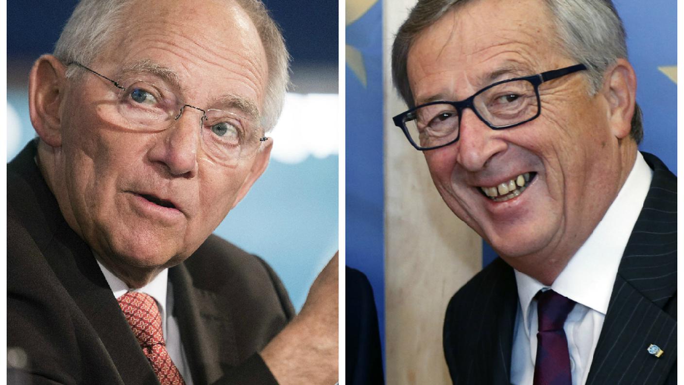Wolfgang Schäuble e Jean-Claude Juncker