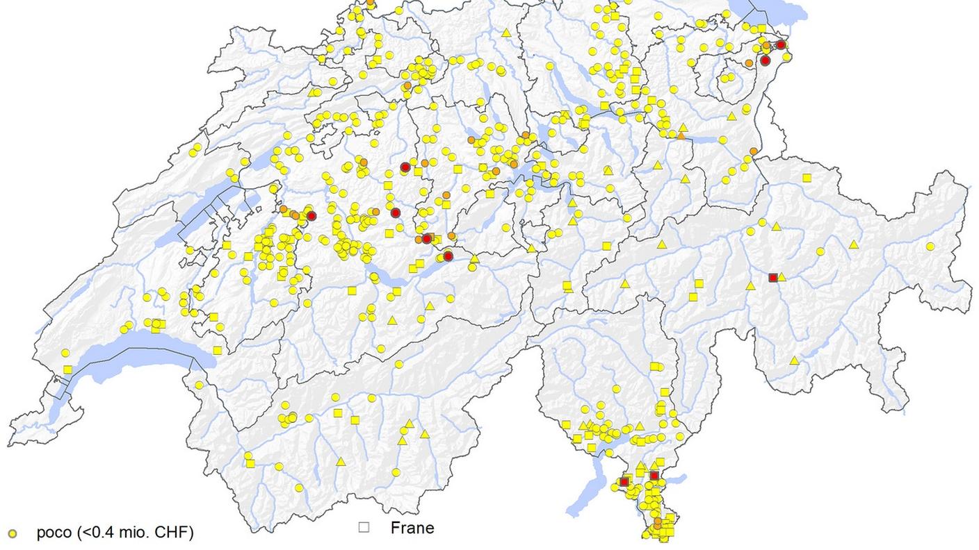 Le regioni maggiormente colpite (clicca sull'immagine per ingrandirla)