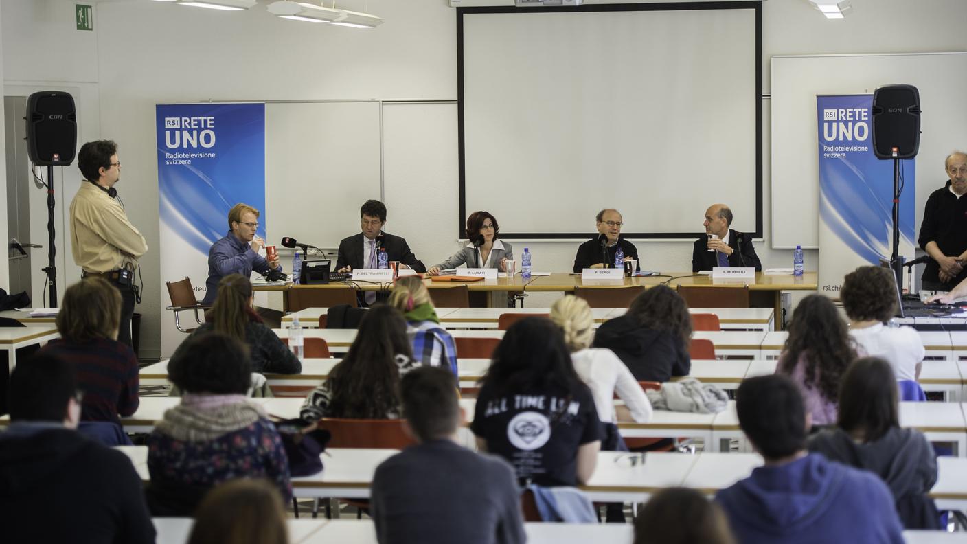 Un momento del dibattito pre elettorale organizzato dalla RSI