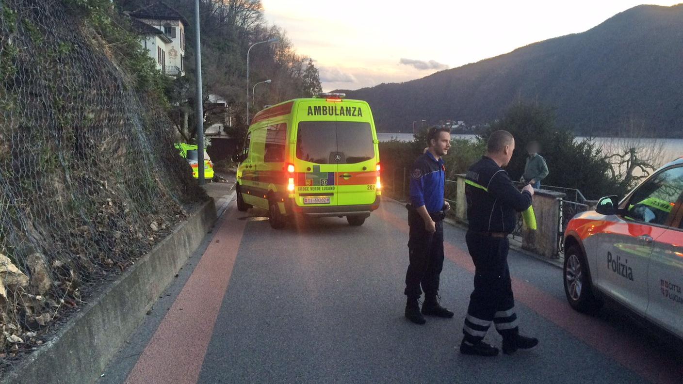 Sul posto ambulanza e polizia