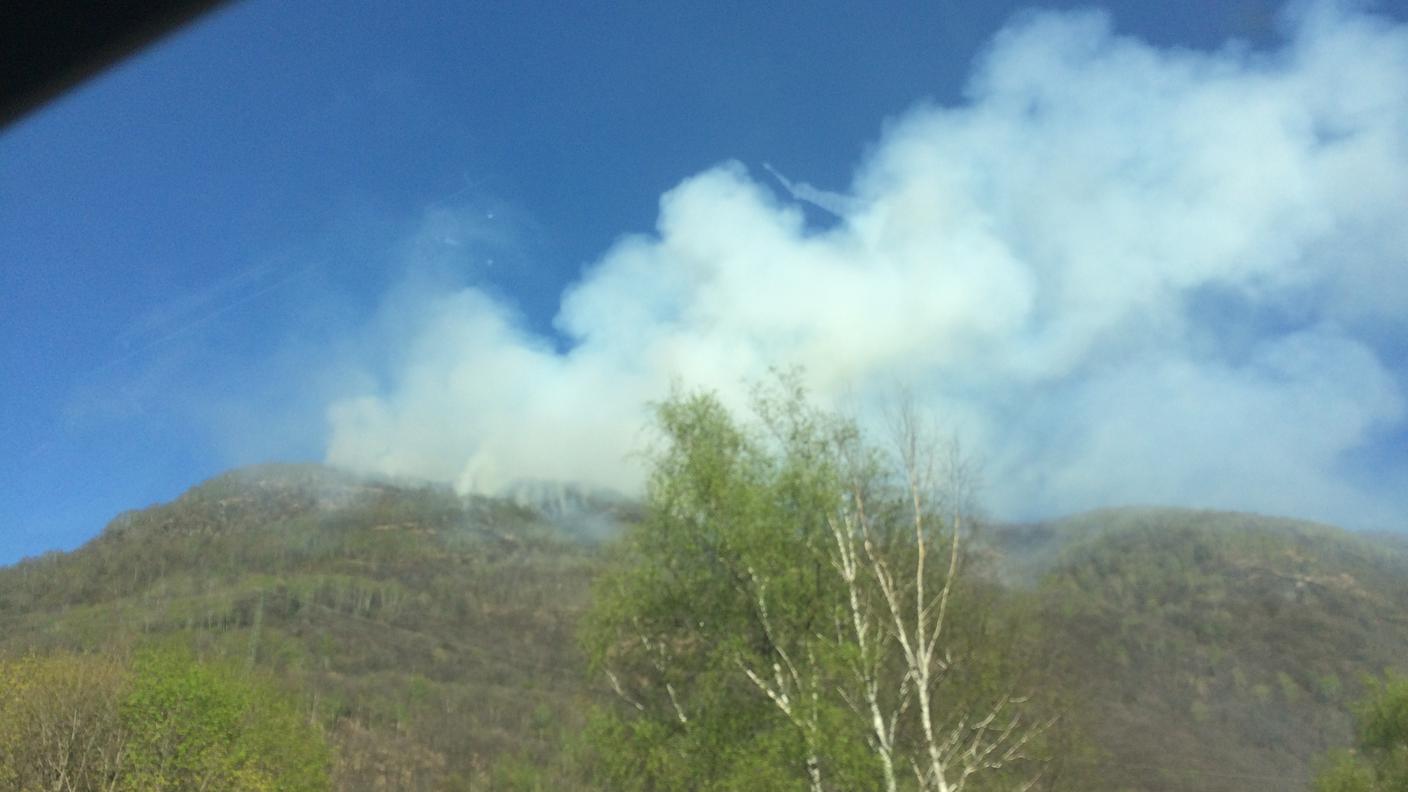 Il rogo visto dall'autostrada A2
