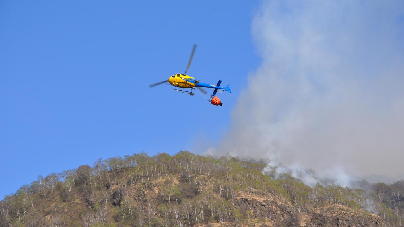 Un altro elicottero intervenuto in zona