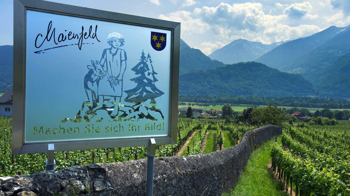 Il villaggio di Maienfeld famoso per la presenza di Heidi