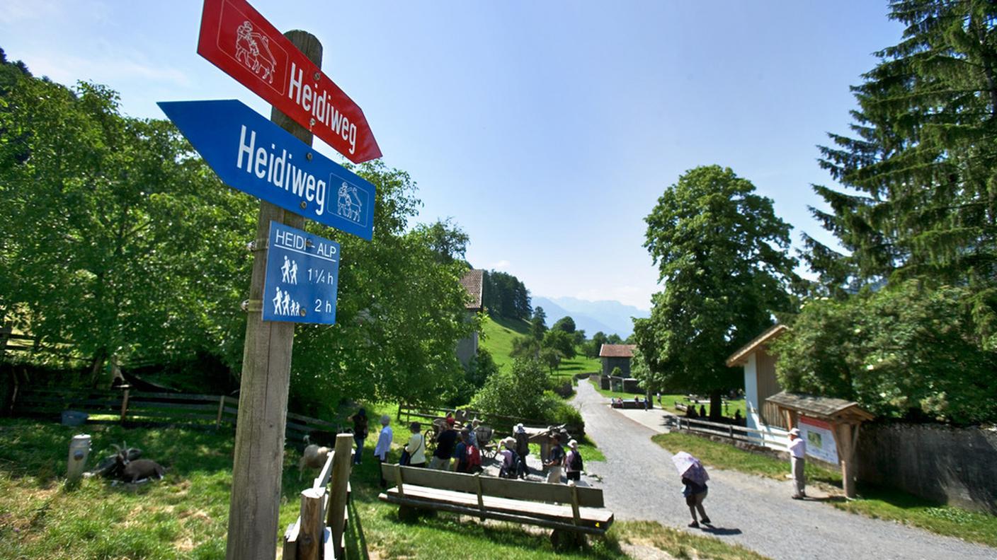 Il villaggio di Maienfeld famoso per la presenza di Heidi