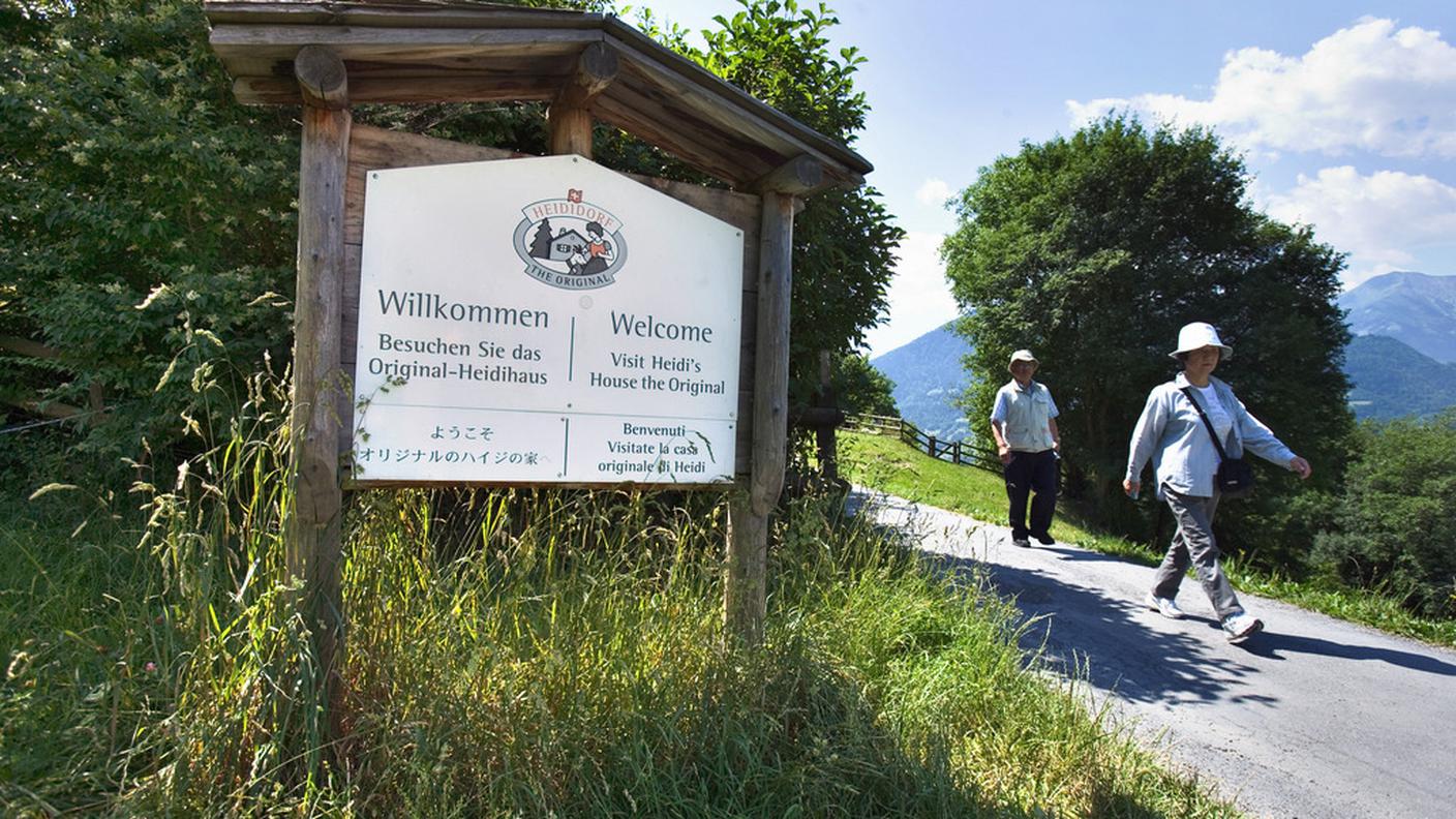 Il villaggio di Maienfeld famoso per la presenza di Heidi