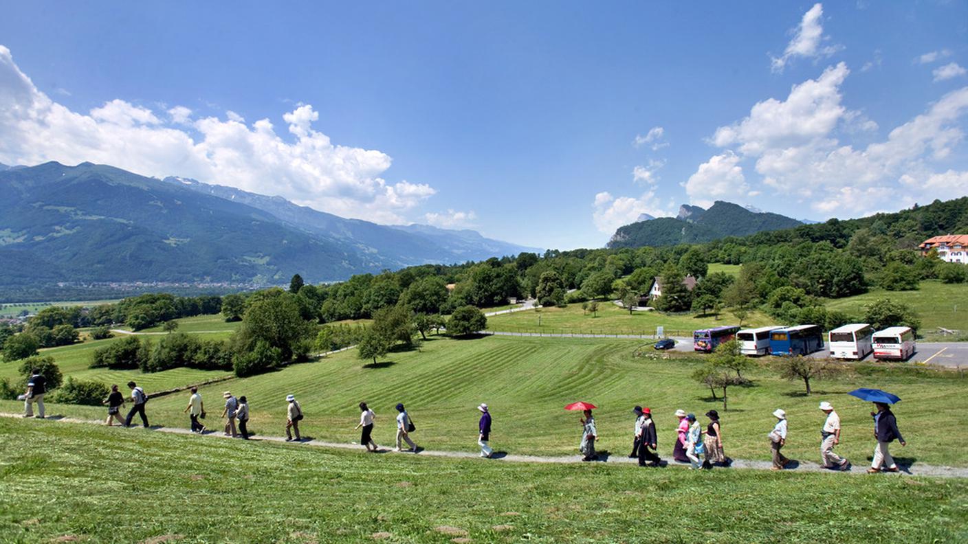 Il villaggio di Maienfeld famoso per la presenza di Heidi