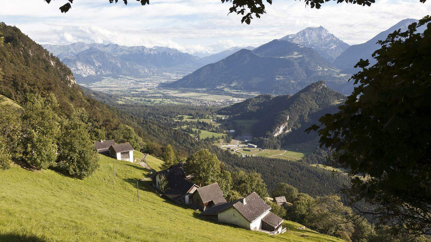 Il villaggio di Maienfeld famoso per la presenza di Heidi
