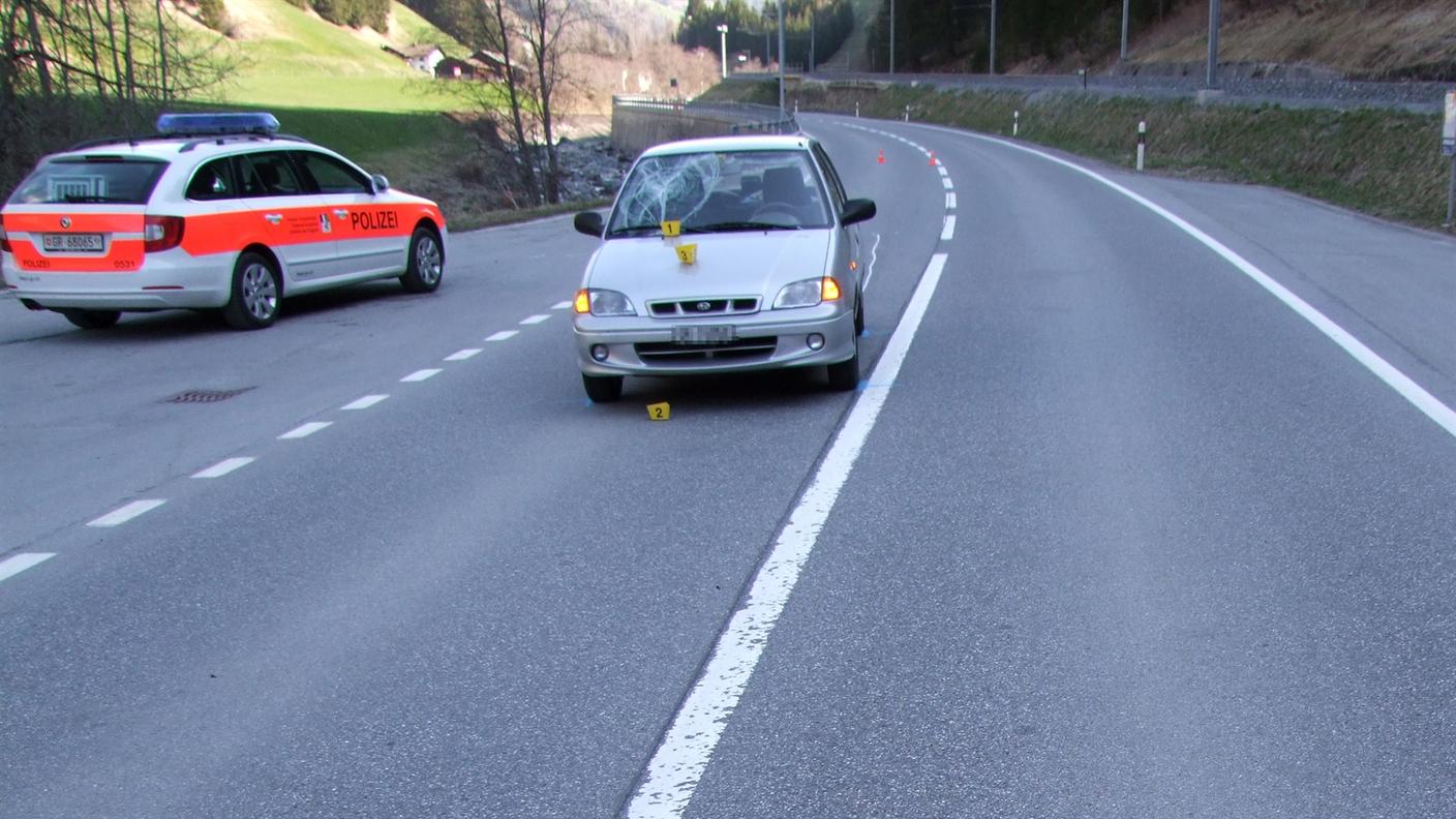 L'auto che ha travolto la donna