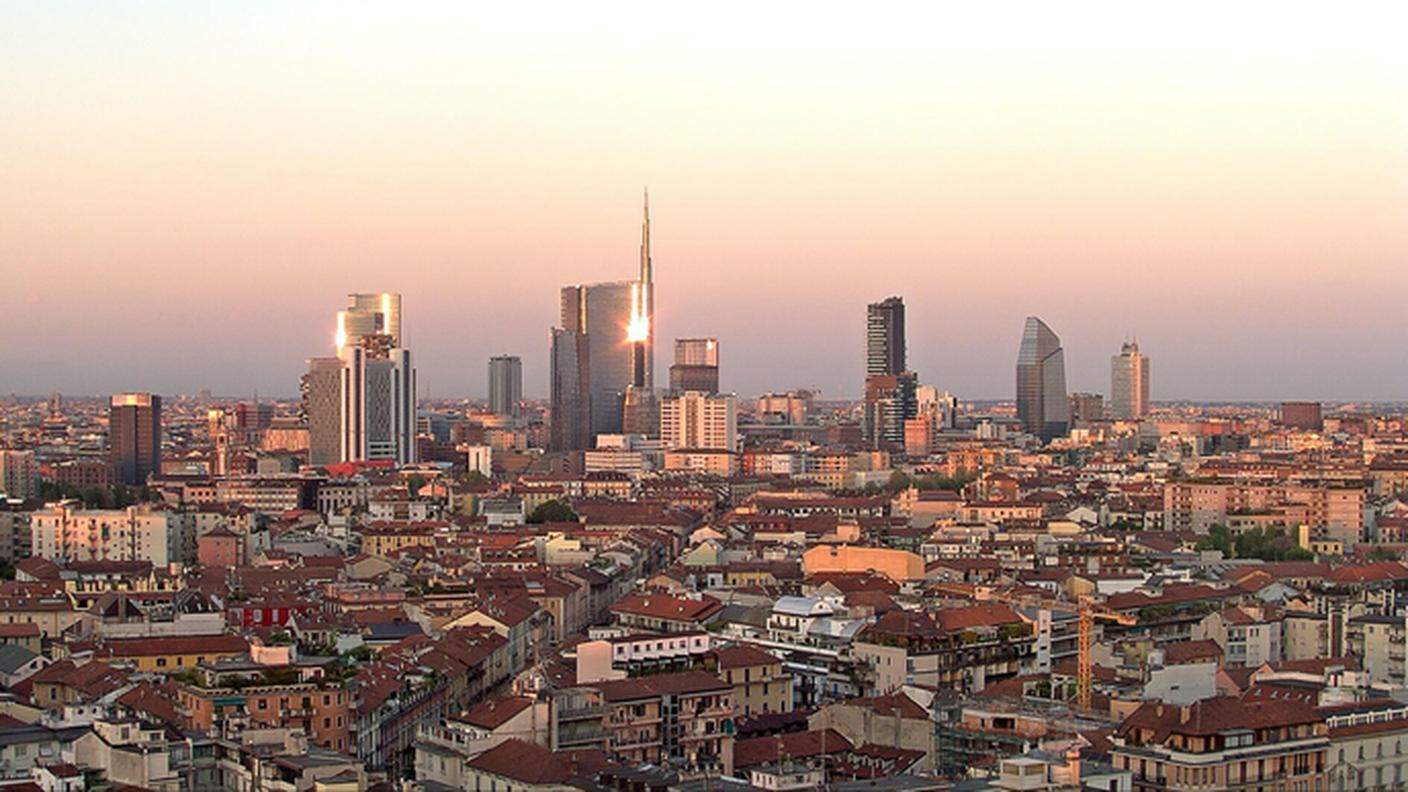 Panorama sui grattacieli di Porta Nuova a Milano
