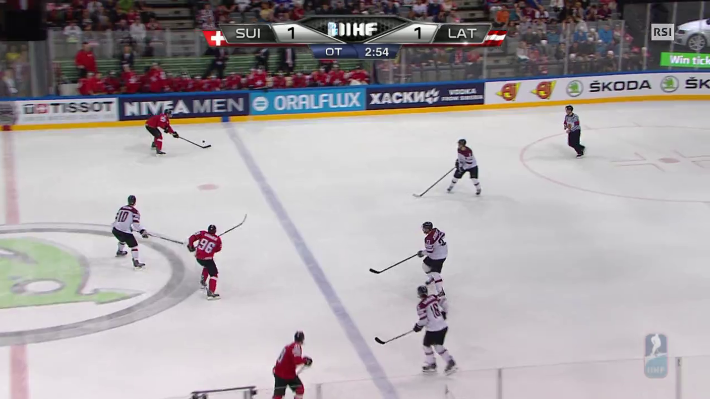 Mondiali di Praga, l'1-2 di Daugavins in Svizzera - Lettonia (06.05.2015)