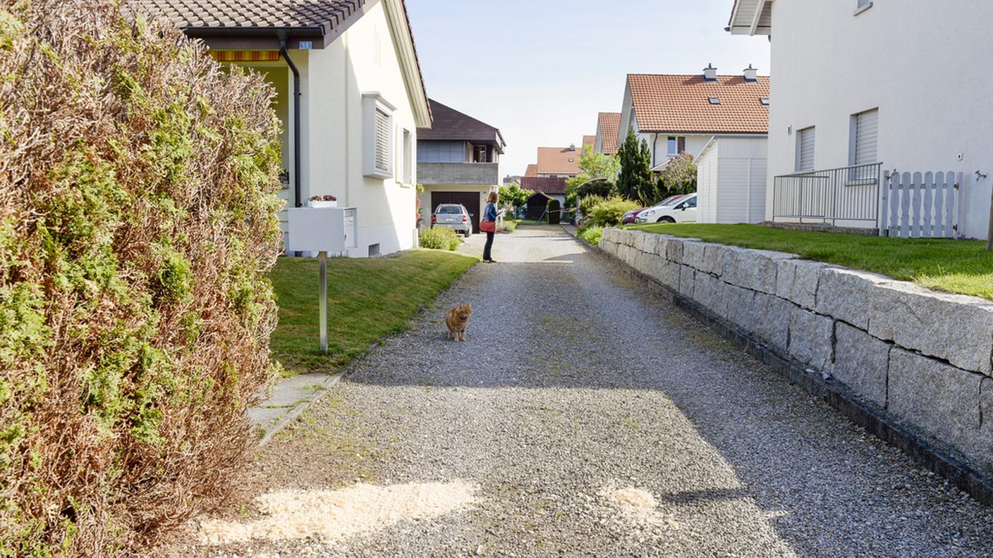 Tracce della sparatoria dietro al giardino della casa dove è avvenuta la strage