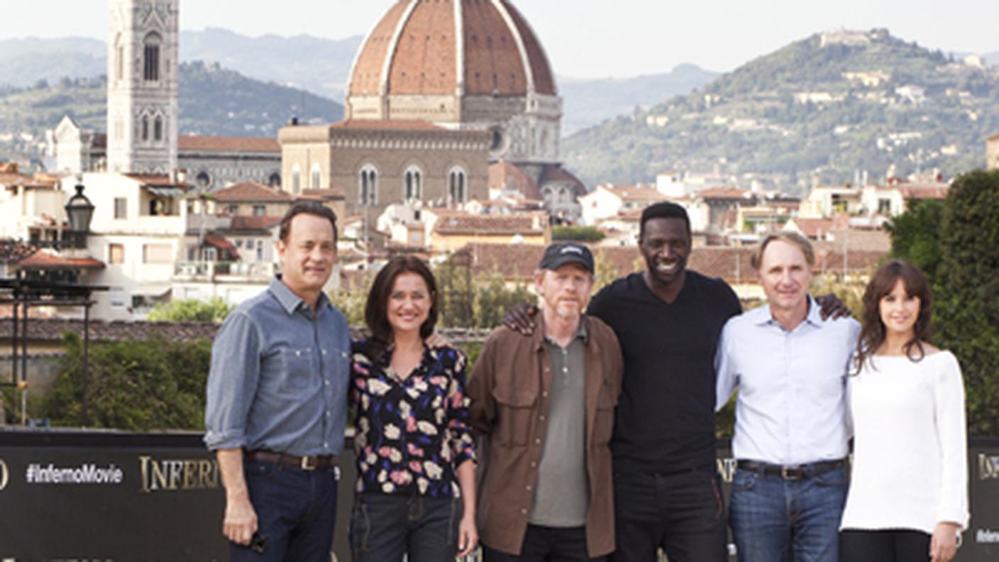 Il cast di ''Inferno'' a Firenze, pronto per le riprese