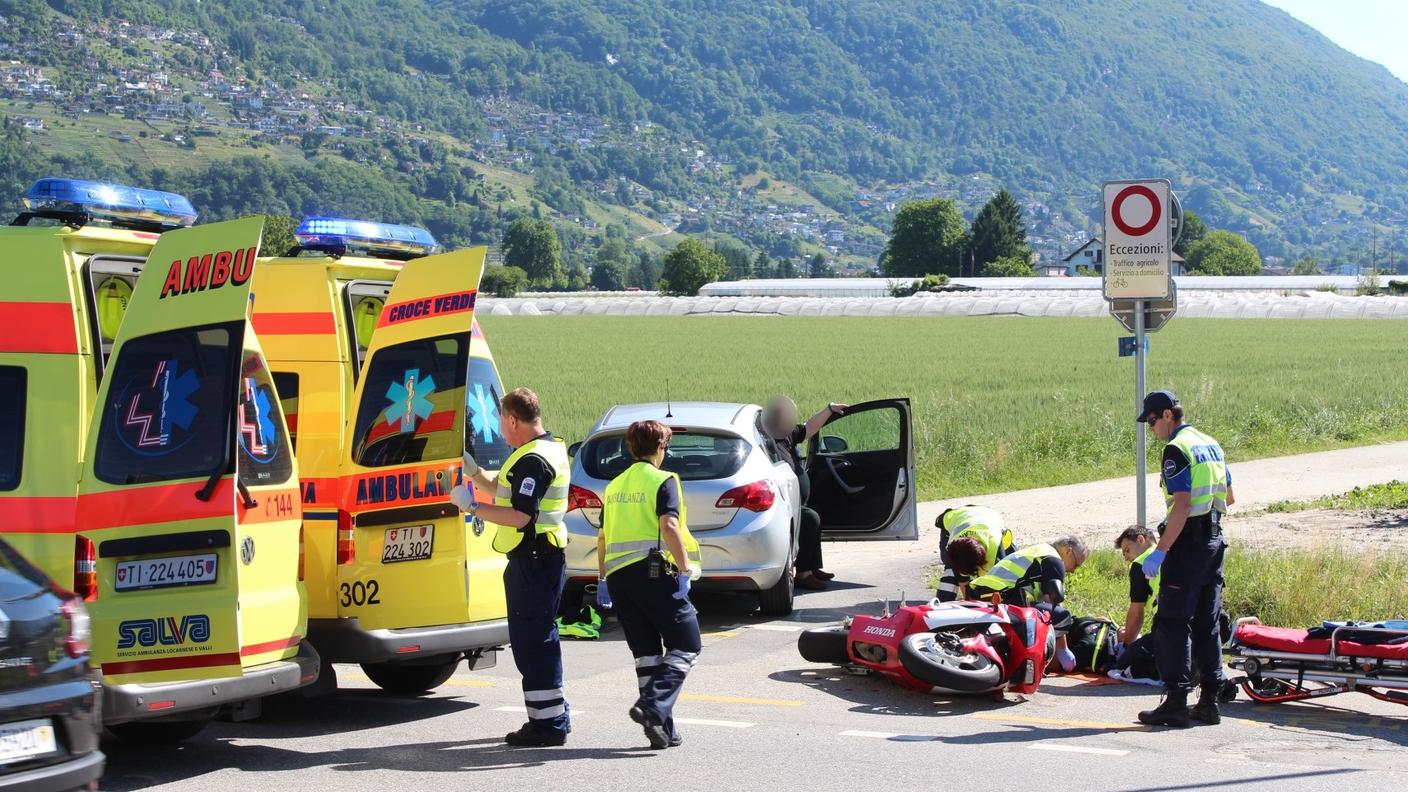 Sul posto il SALVA e la Croce verde di Bellinzona