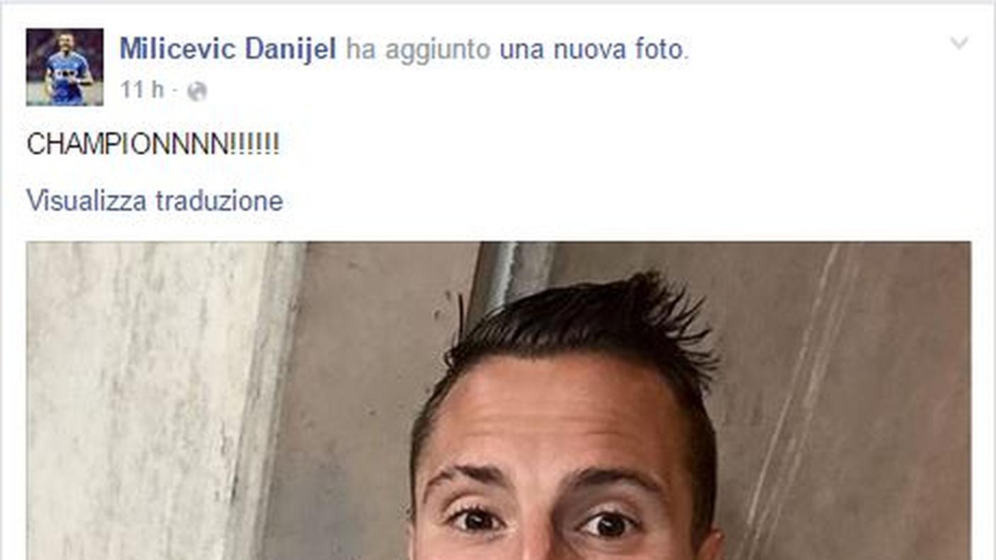 Il post su Facebook di Danijel Milicevic