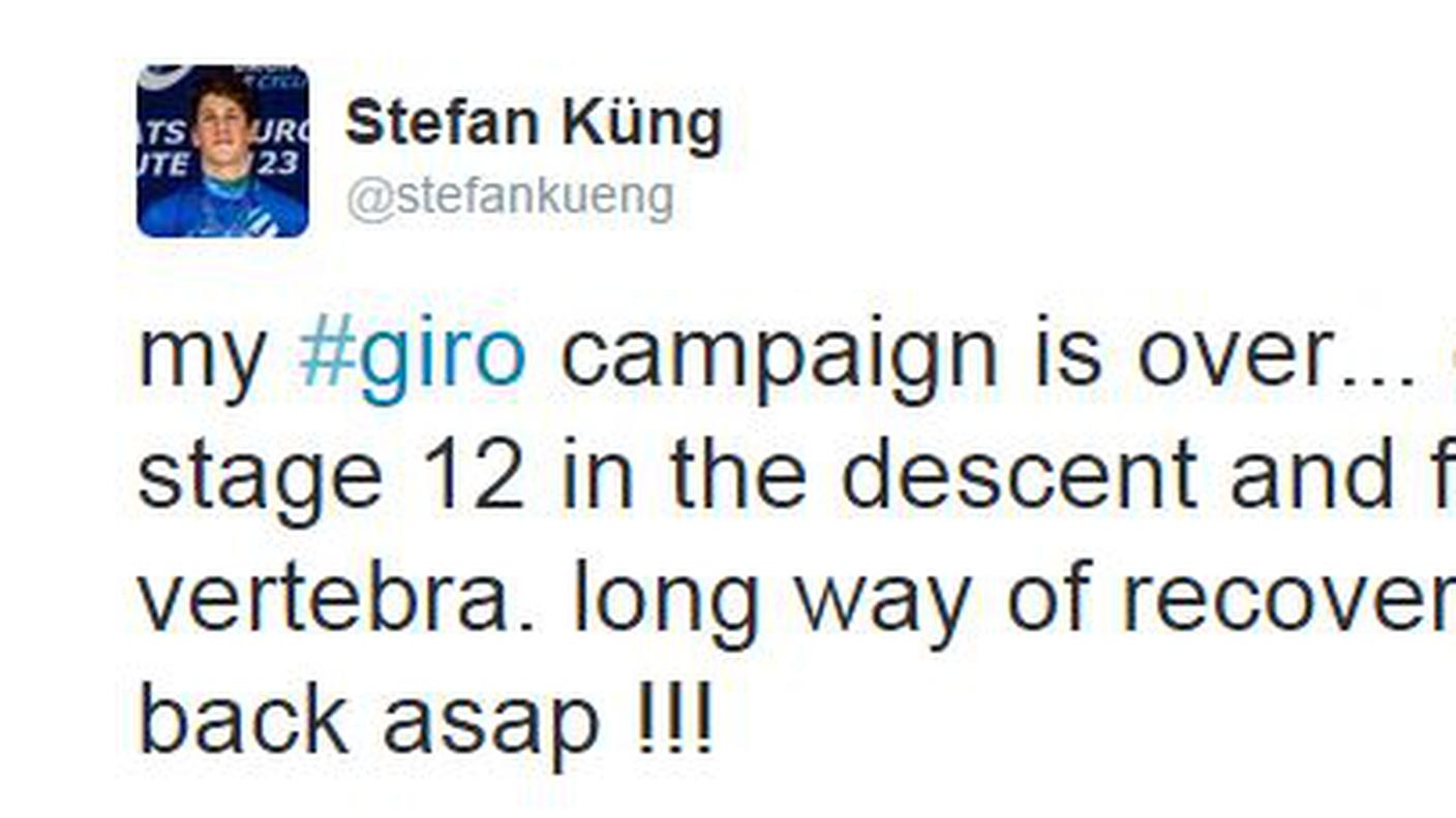 Il tweet di Stefan Küng
