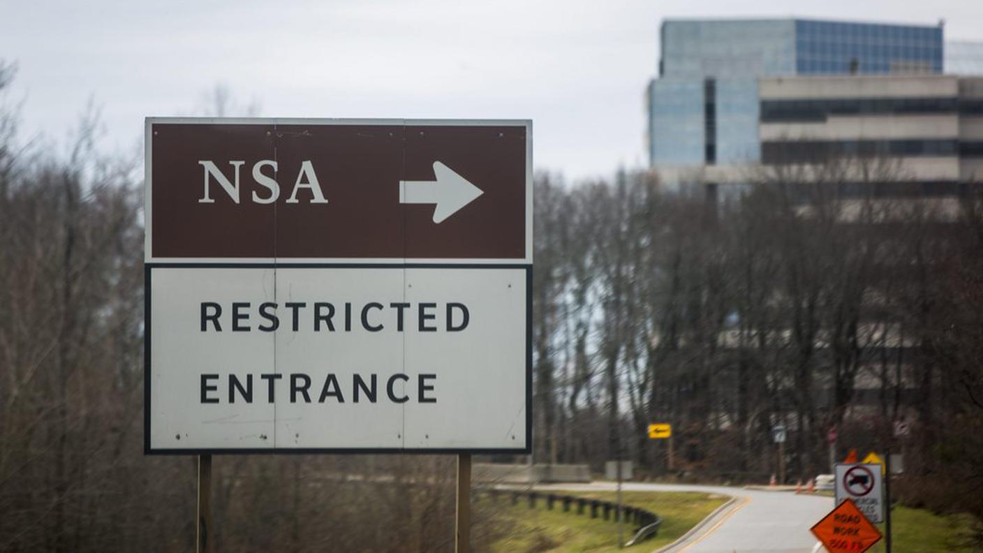 L'ingresso del quartier generale della NSA, nel Maryland
