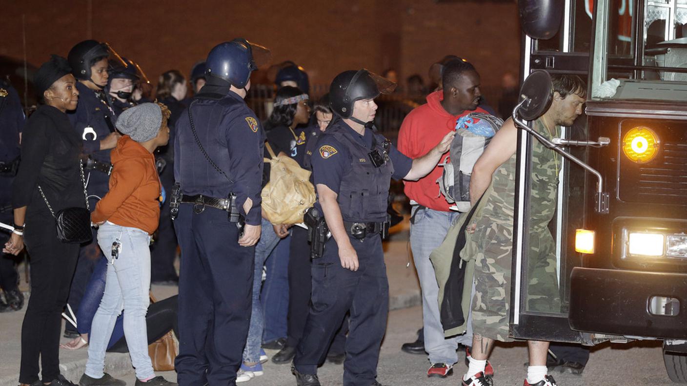 Alcuni manifestanti fermati dalla polizia a Cleveland