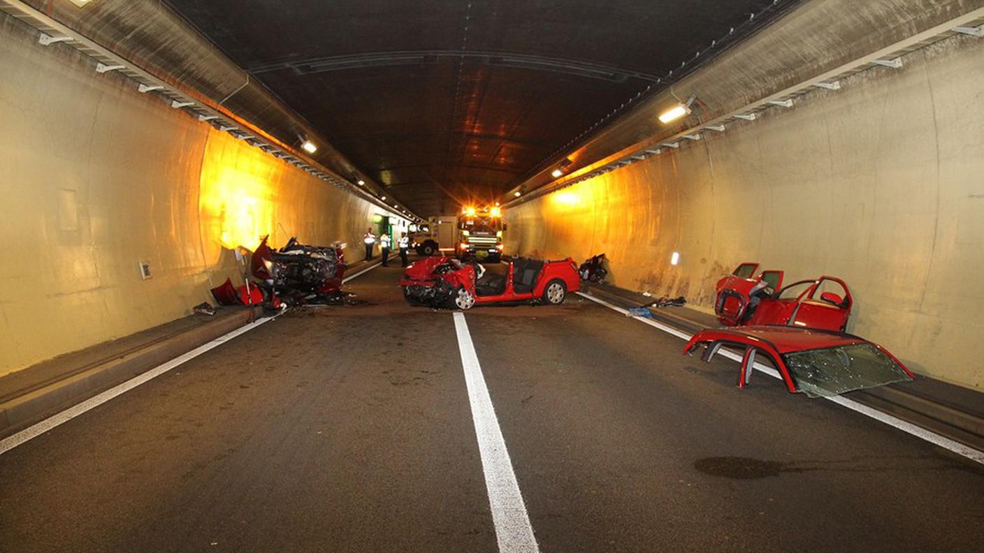 I veicoli distrutti nell'incidente